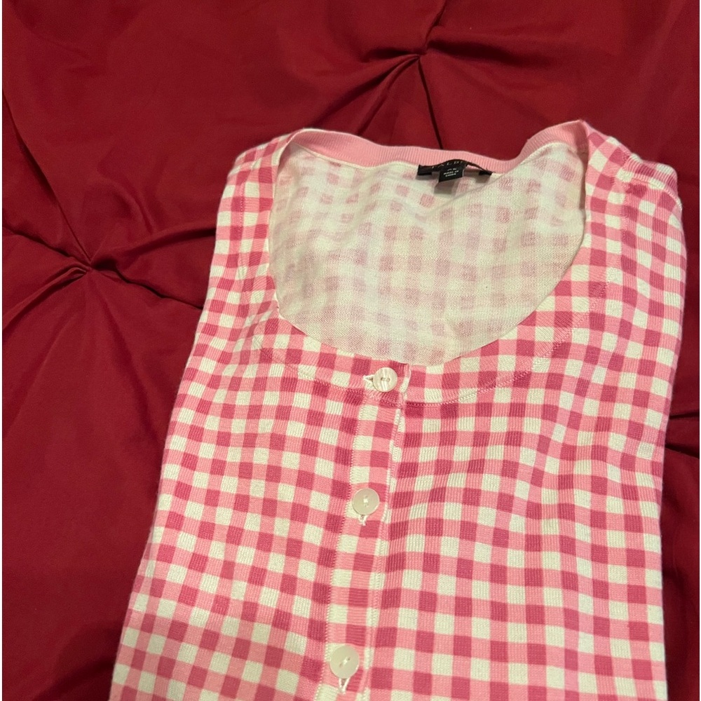 Talbots Lightweight Sweater Checkered Pattern - image 2